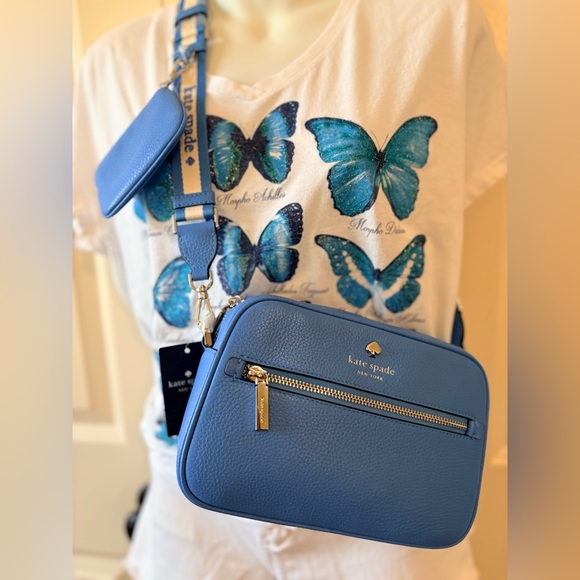 NWT, Kate Spade Blue Crossbody Bag with coin purse - Picture 3 of 5